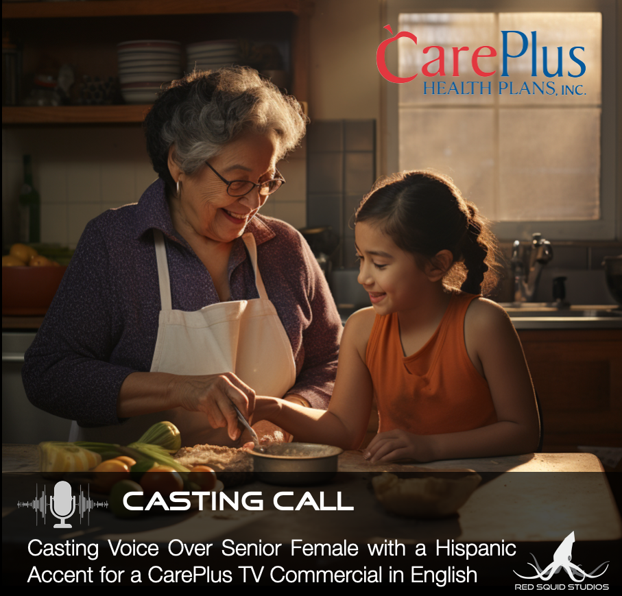 Casting Voice Over Female with a Hispanic Accent for a CarePlus TV Commercial in English Post